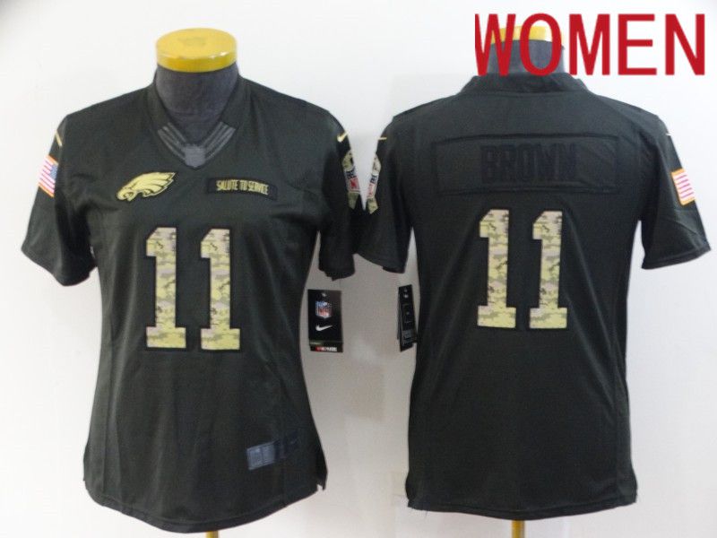 Women Philadelphia Eagles #11 Brown carbon black 2022 Nike Limited Vapor Untouchable NFL Jersey->youth nfl jersey->Youth Jersey